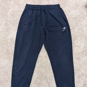 Gymshark Men’s Size Med Crest Joggers Tapered Fit Sweatpants Embroidered Logo